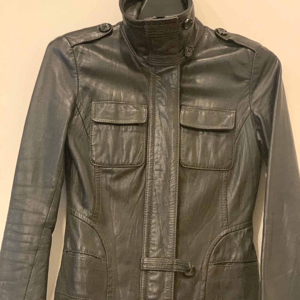 Black Danier genuine leather jacket